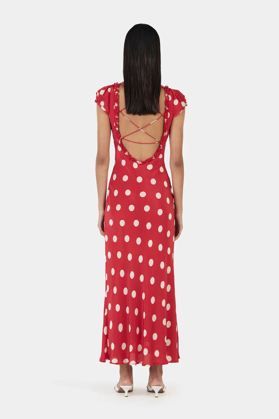 OWNLEY Carlita Midi Dress | Red Polka