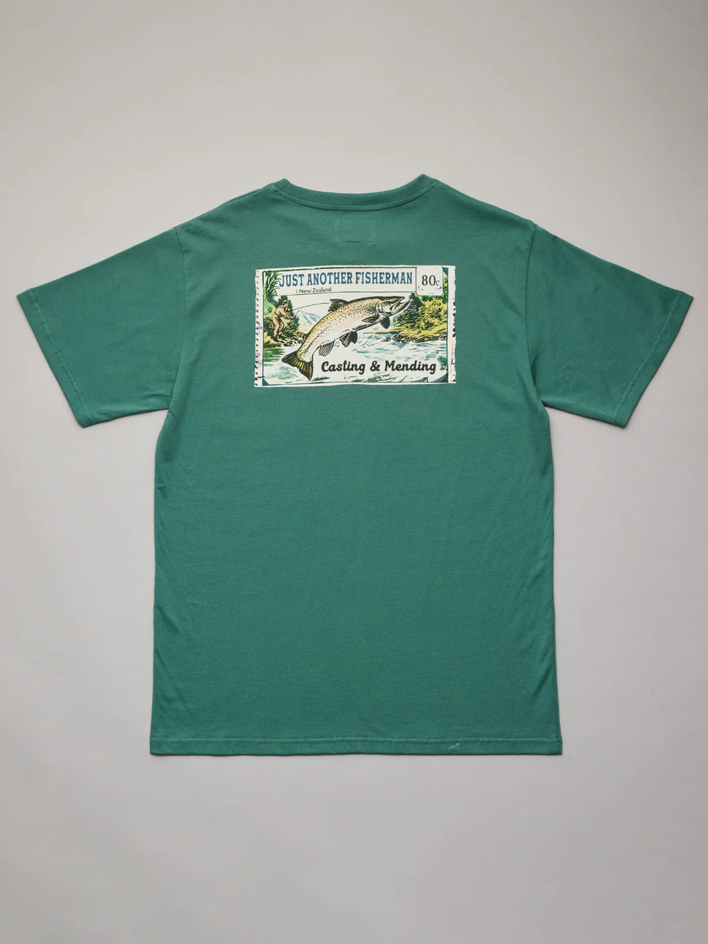 JUST ANOTHER FISHERMAN Casting & Mending Sea Tee | Vintage Teal