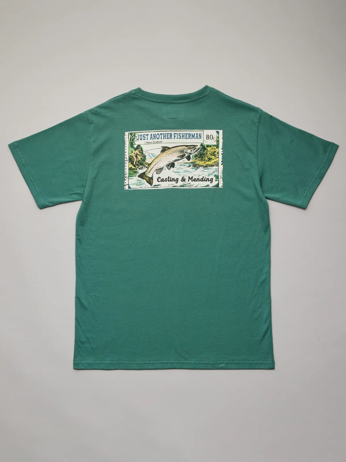 JUST ANOTHER FISHERMAN Casting & Mending Sea Tee | Vintage Teal