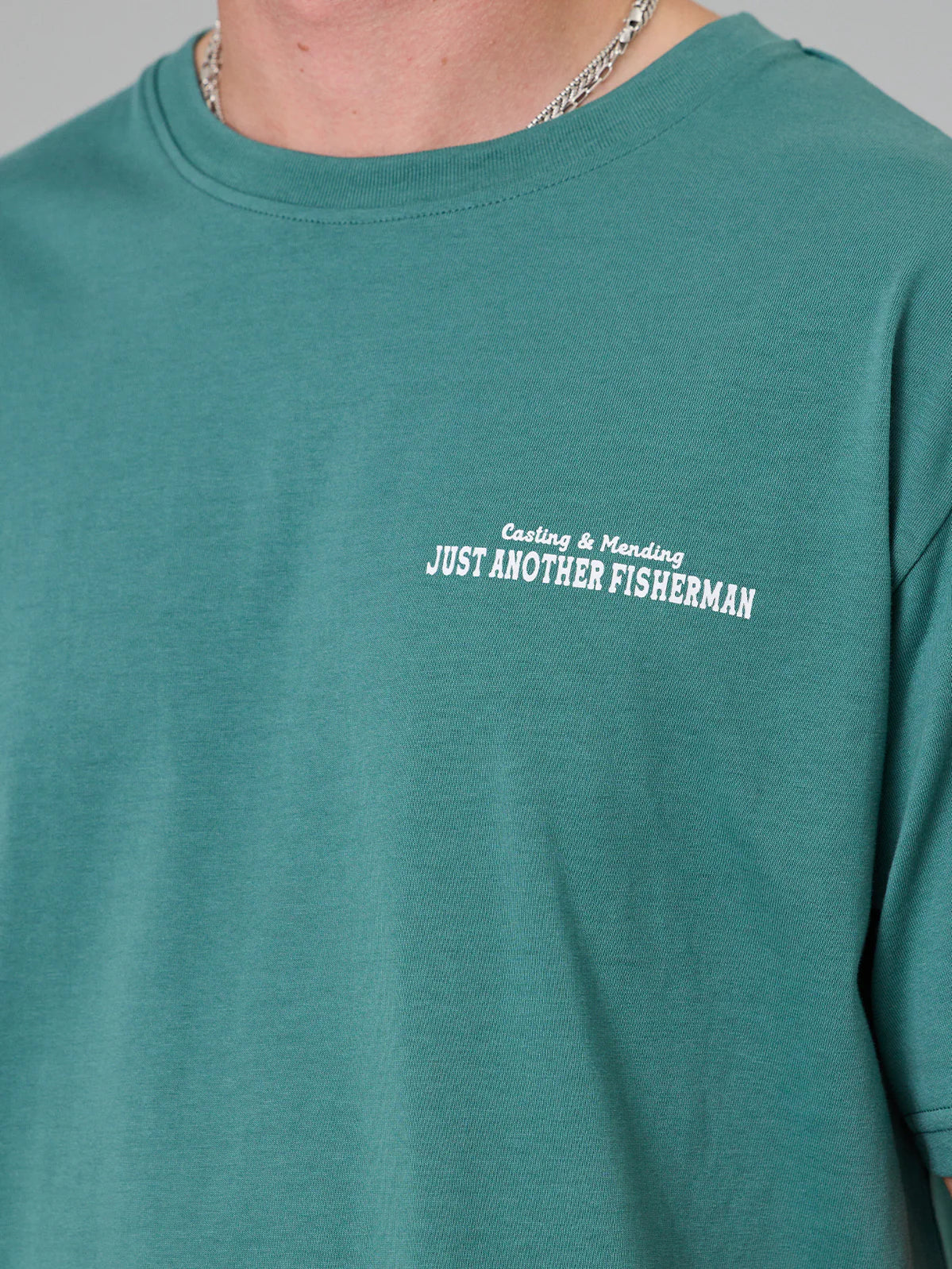 JUST ANOTHER FISHERMAN Casting & Mending Sea Tee | Vintage Teal