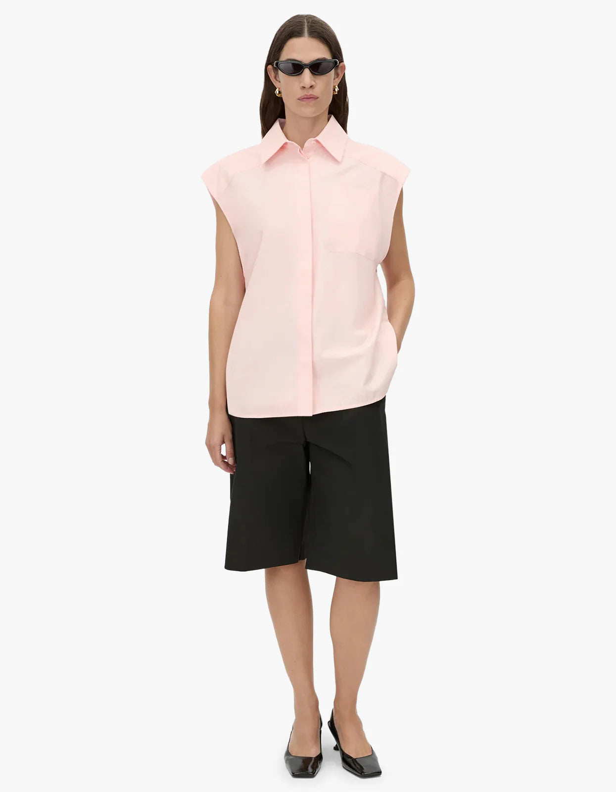 CAMILLA Milo Sleeveless Shirt | Salt Pink