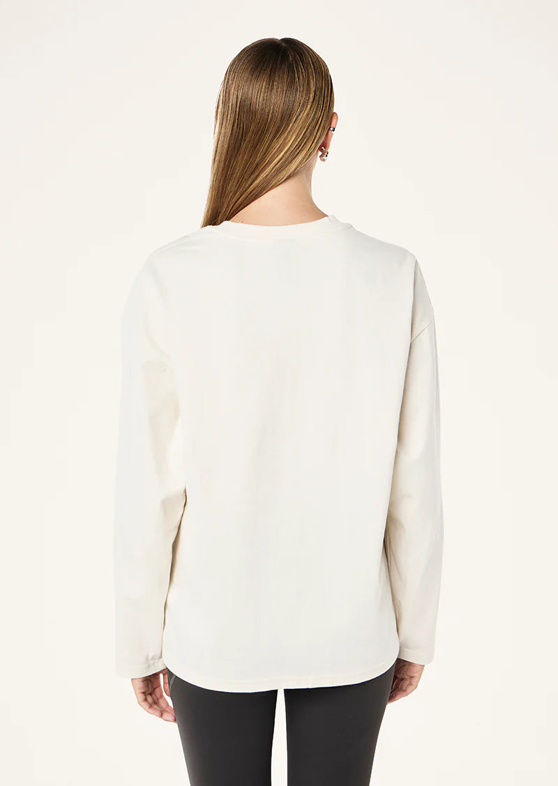 P.E NATION Core Oversized LS Tee | Whisper