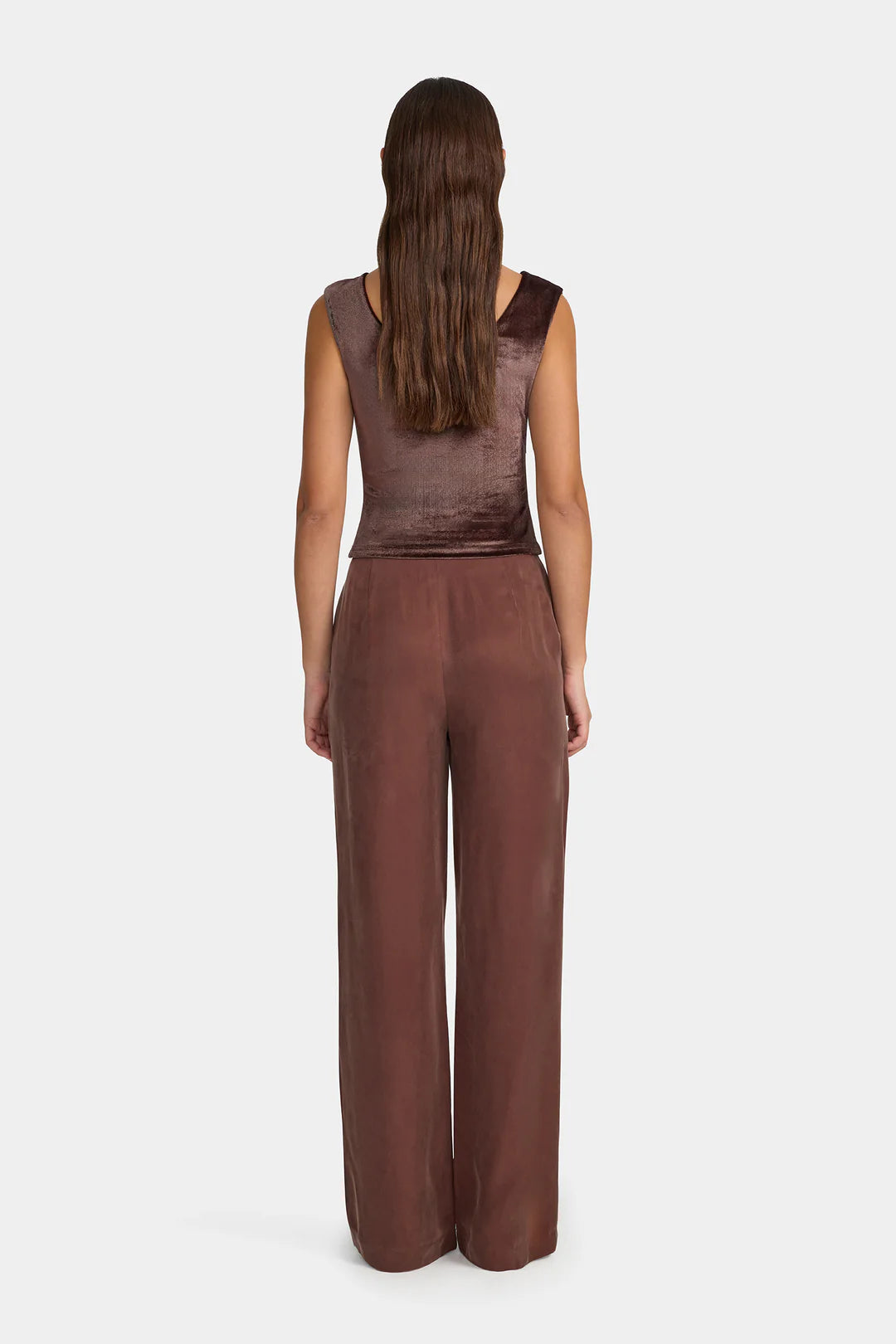 OWNLEY Camila Velvet Top | Mocha