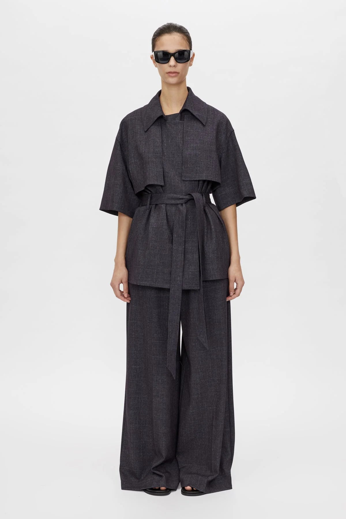CAMILLA AND MARC Antony Short Trench | Denim Navy