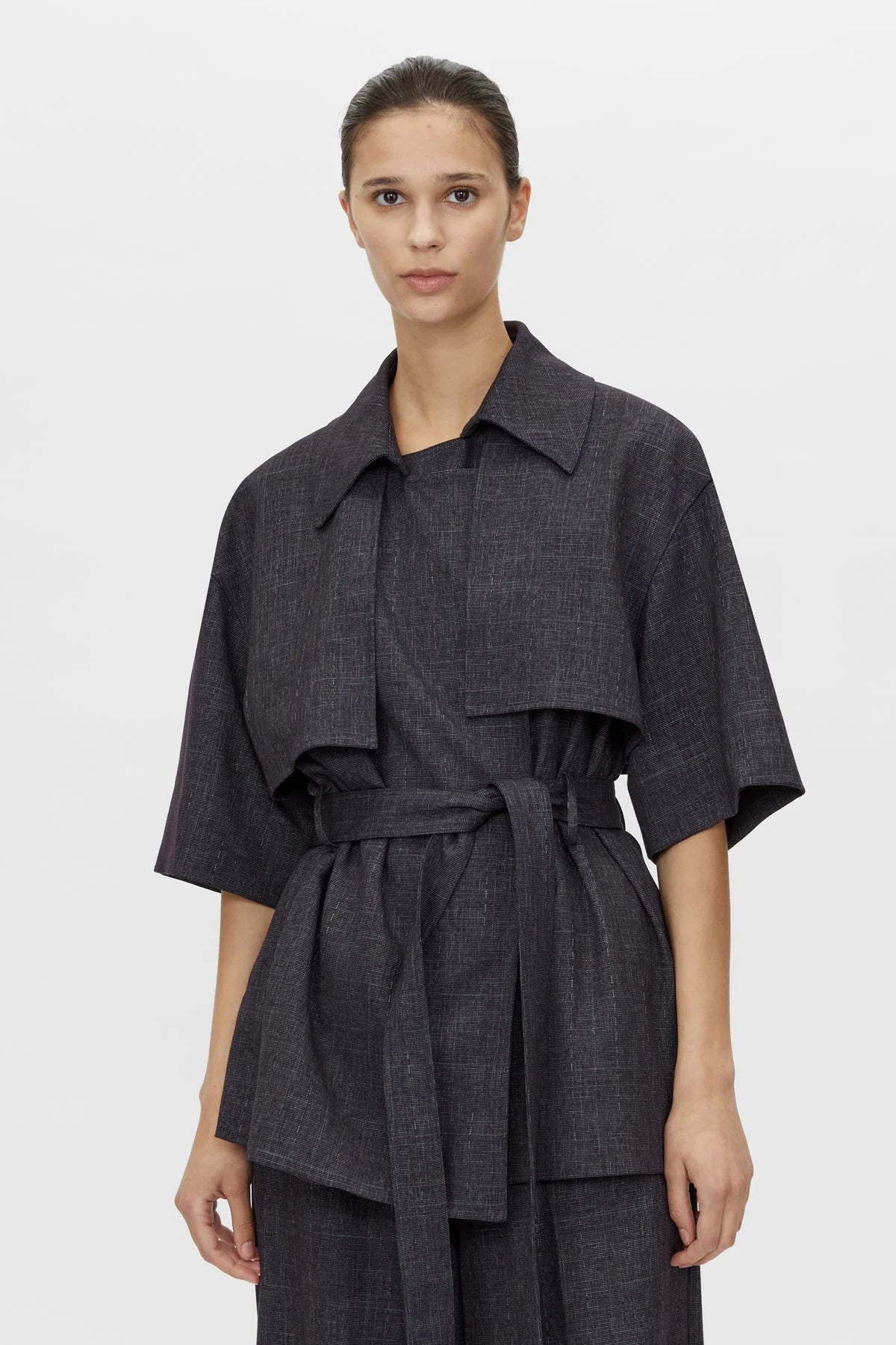 CAMILLA AND MARC Antony Short Trench | Denim Navy
