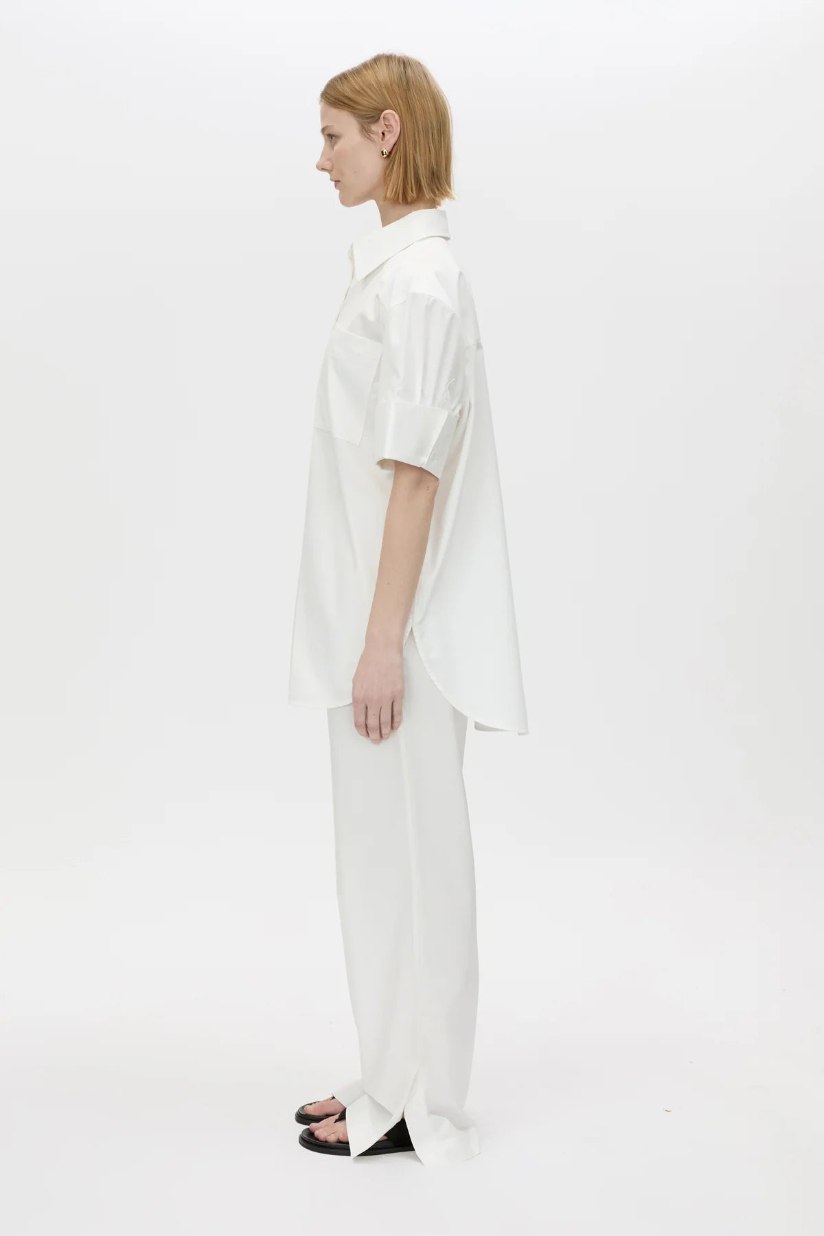 CAMILLA & MARC Winslow Short Sleeve Shirt | Soft White.