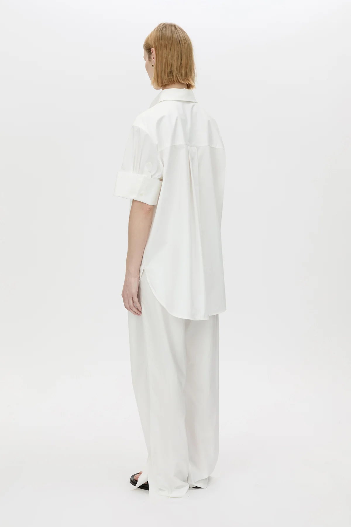 CAMILLA & MARC Winslow Short Sleeve Shirt | Soft White.