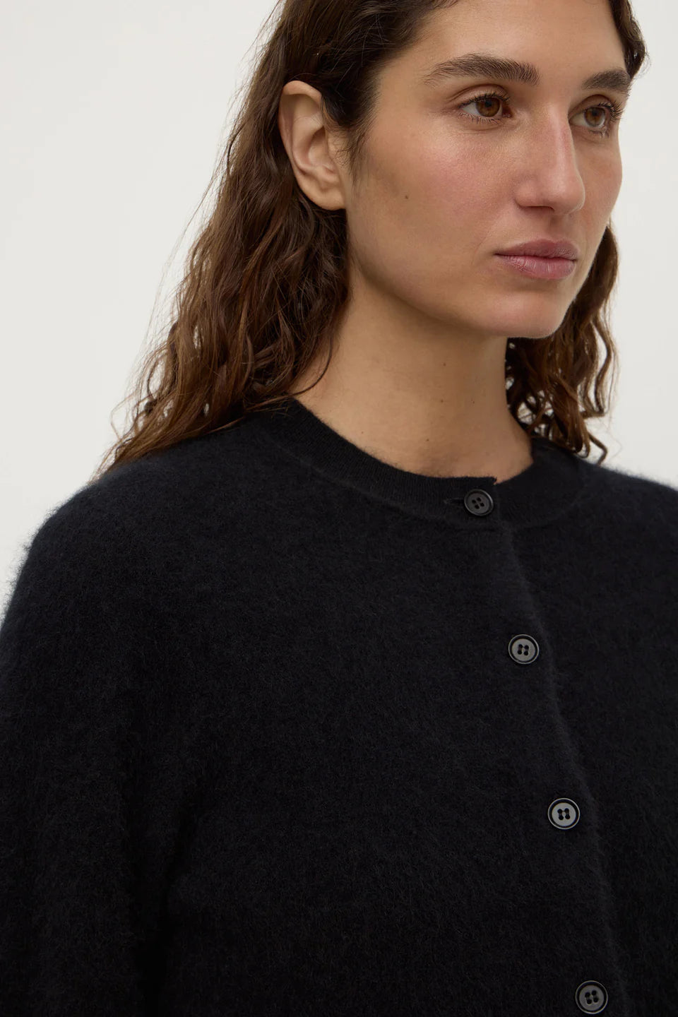 ASSEMBLY LABEL Carina Merino Long Sleeve Cardigan | Black