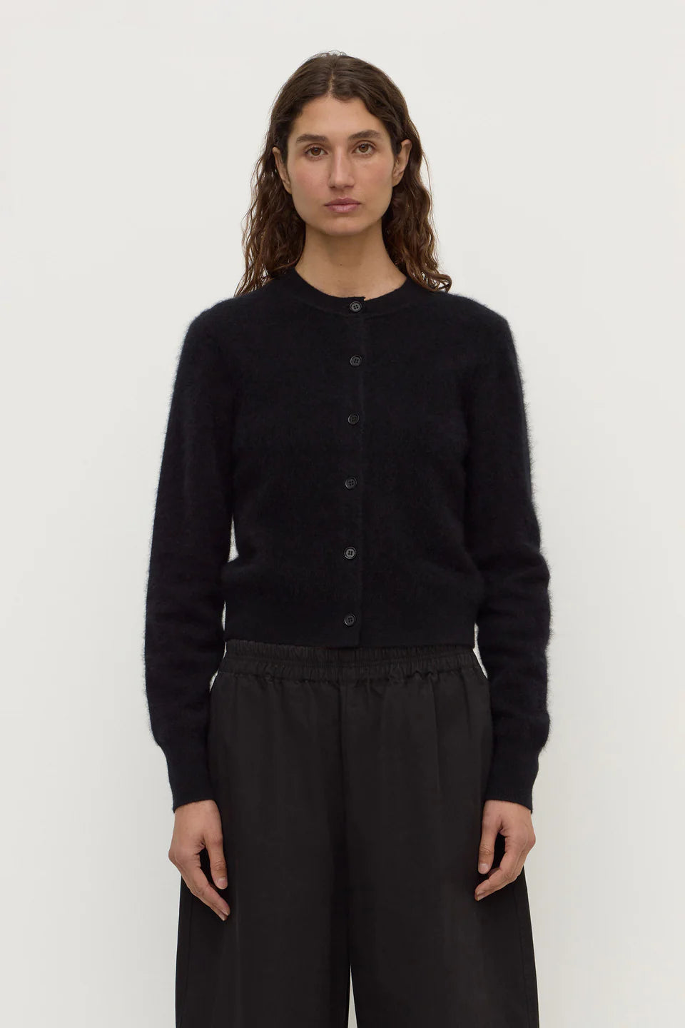 ASSEMBLY LABEL Carina Merino Long Sleeve Cardigan | Black