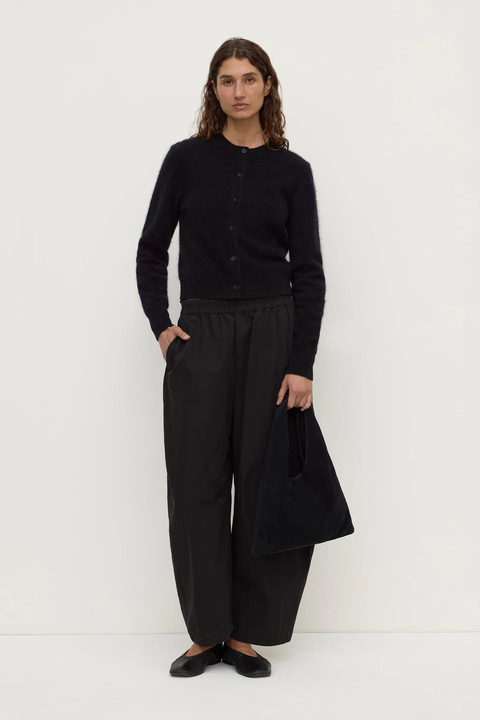 ASSEMBLY LABEL Carina Merino Long Sleeve Cardigan | Black