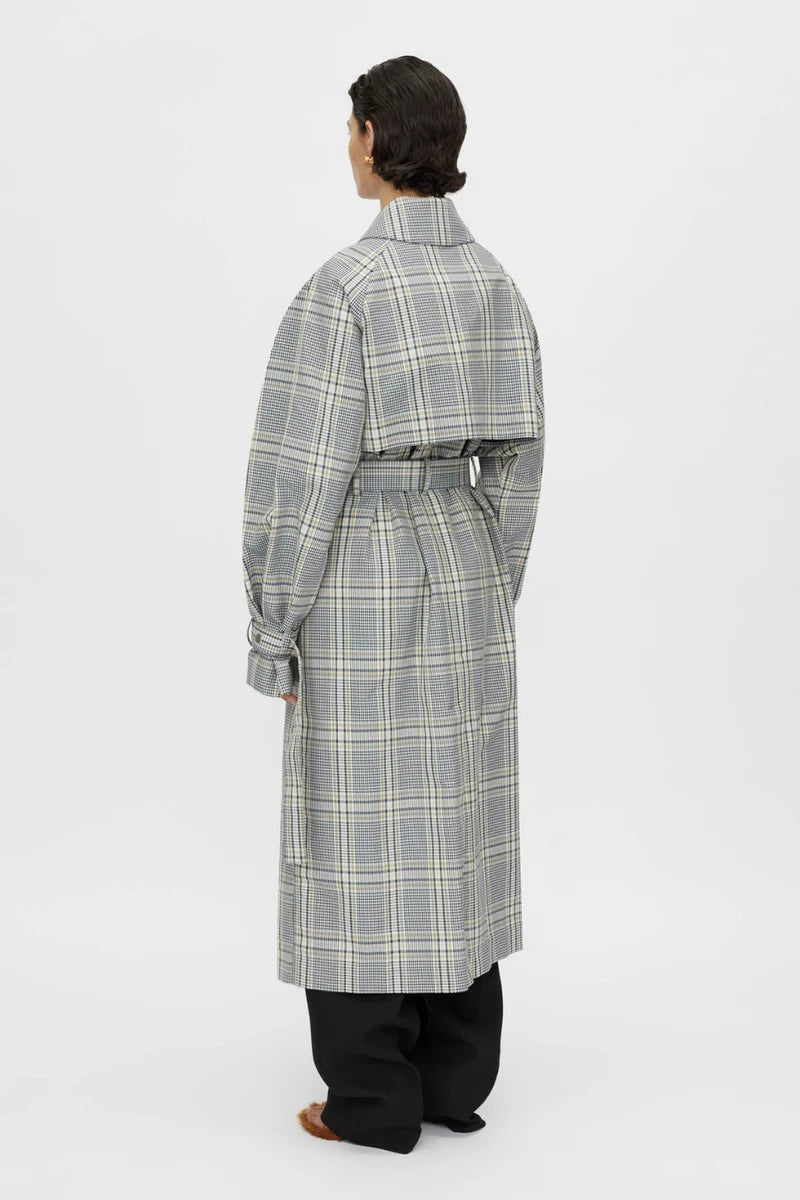 CAMILLA AND MARC Delta Plaid Trench | Khaki