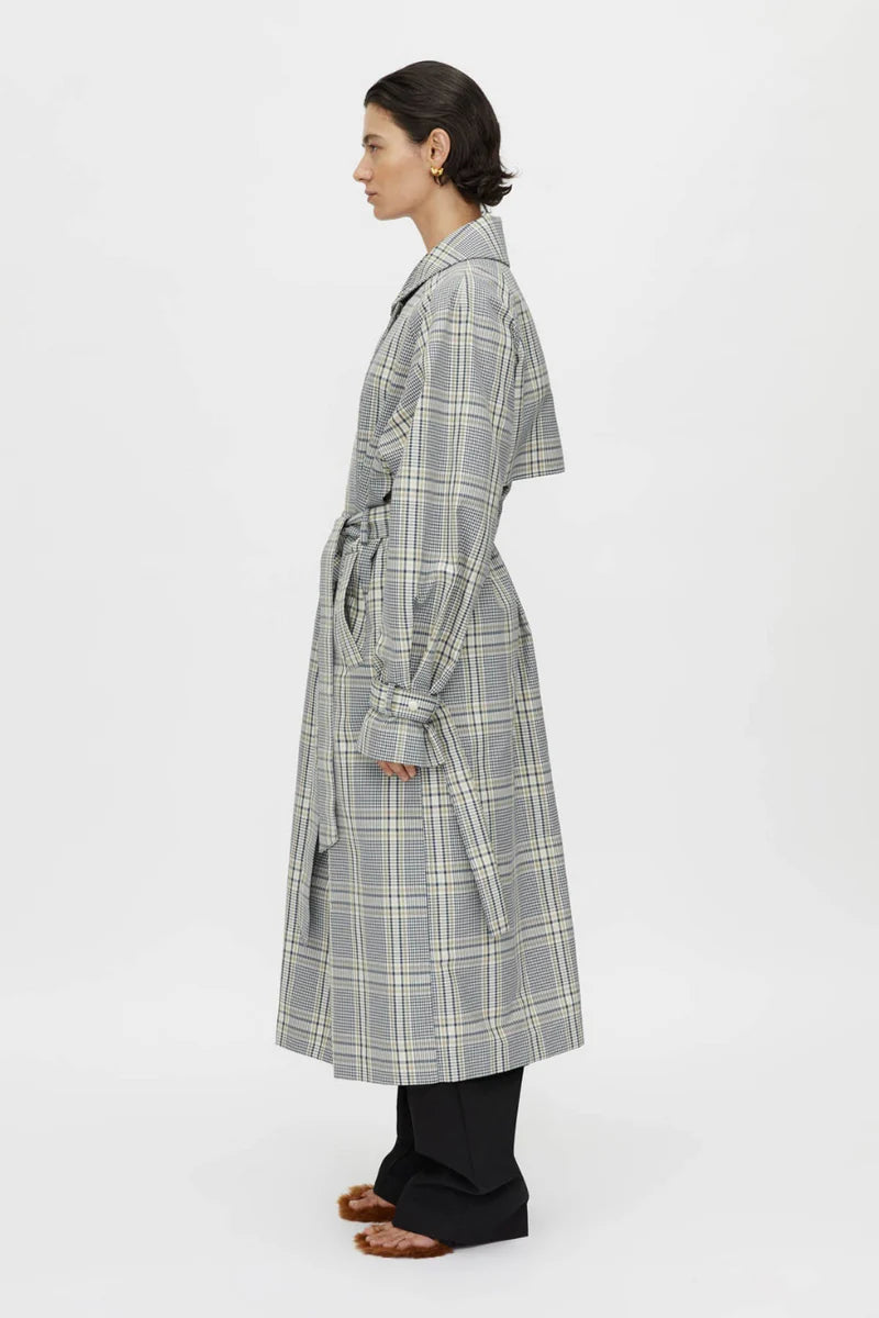 CAMILLA AND MARC Delta Plaid Trench | Khaki