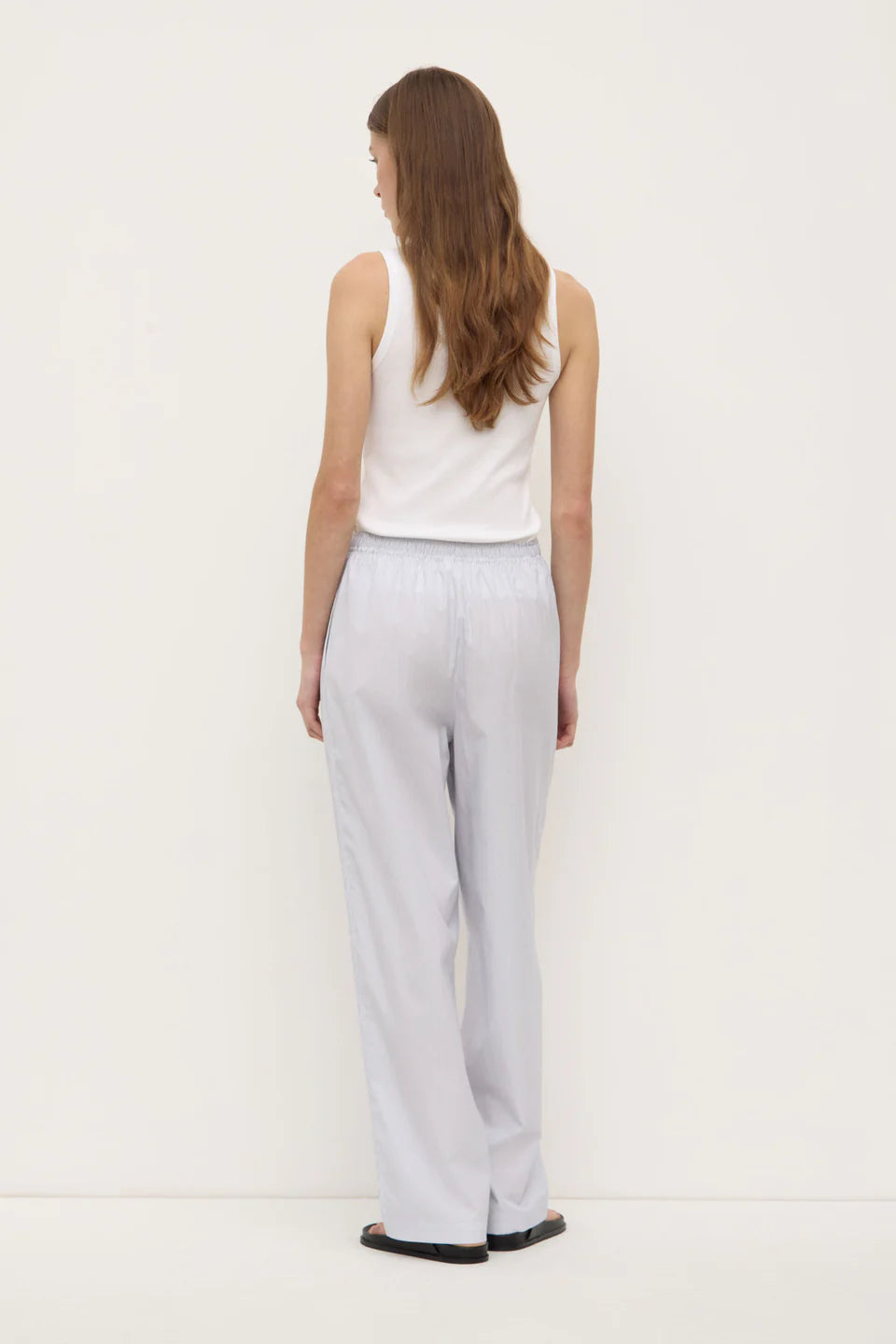 ASSEMBLY LABEL Cora Stripe Pants | White/Navy Stripe