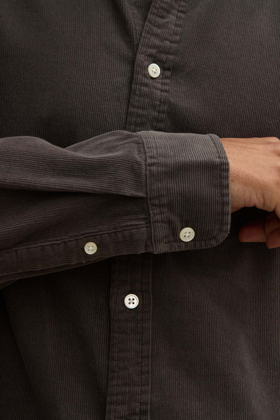 ASSEMBLY LABEL Cord Long Sleeve Shirt | Washed Graphite