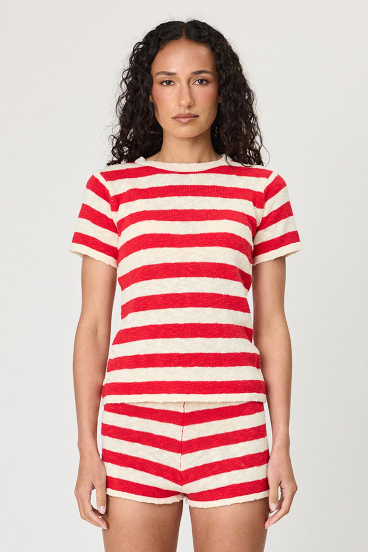 REMAIN Ivy Tee | Chilli Stripe