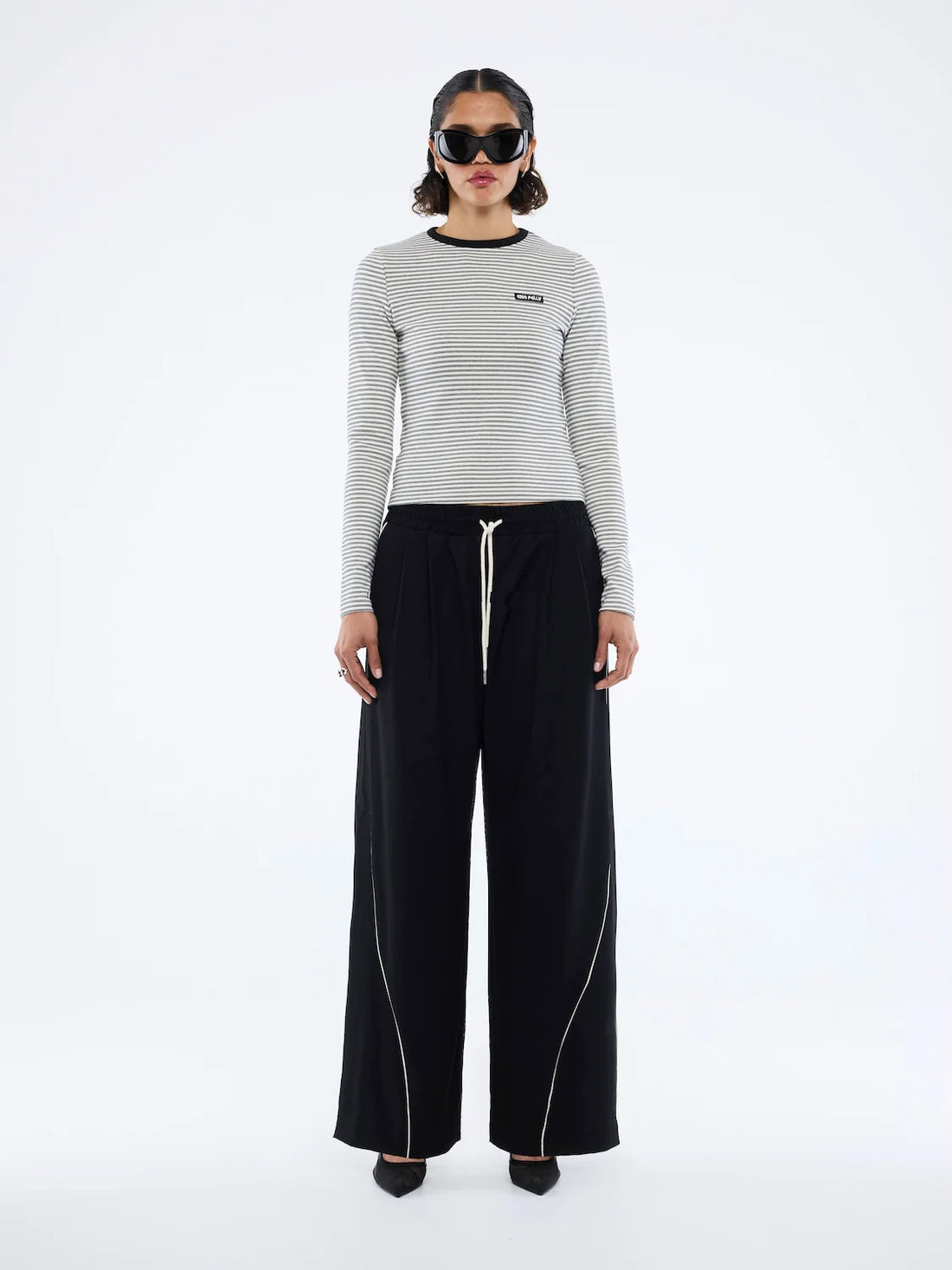 ENA PELLY  Bowie Wide Leg Pant | Black