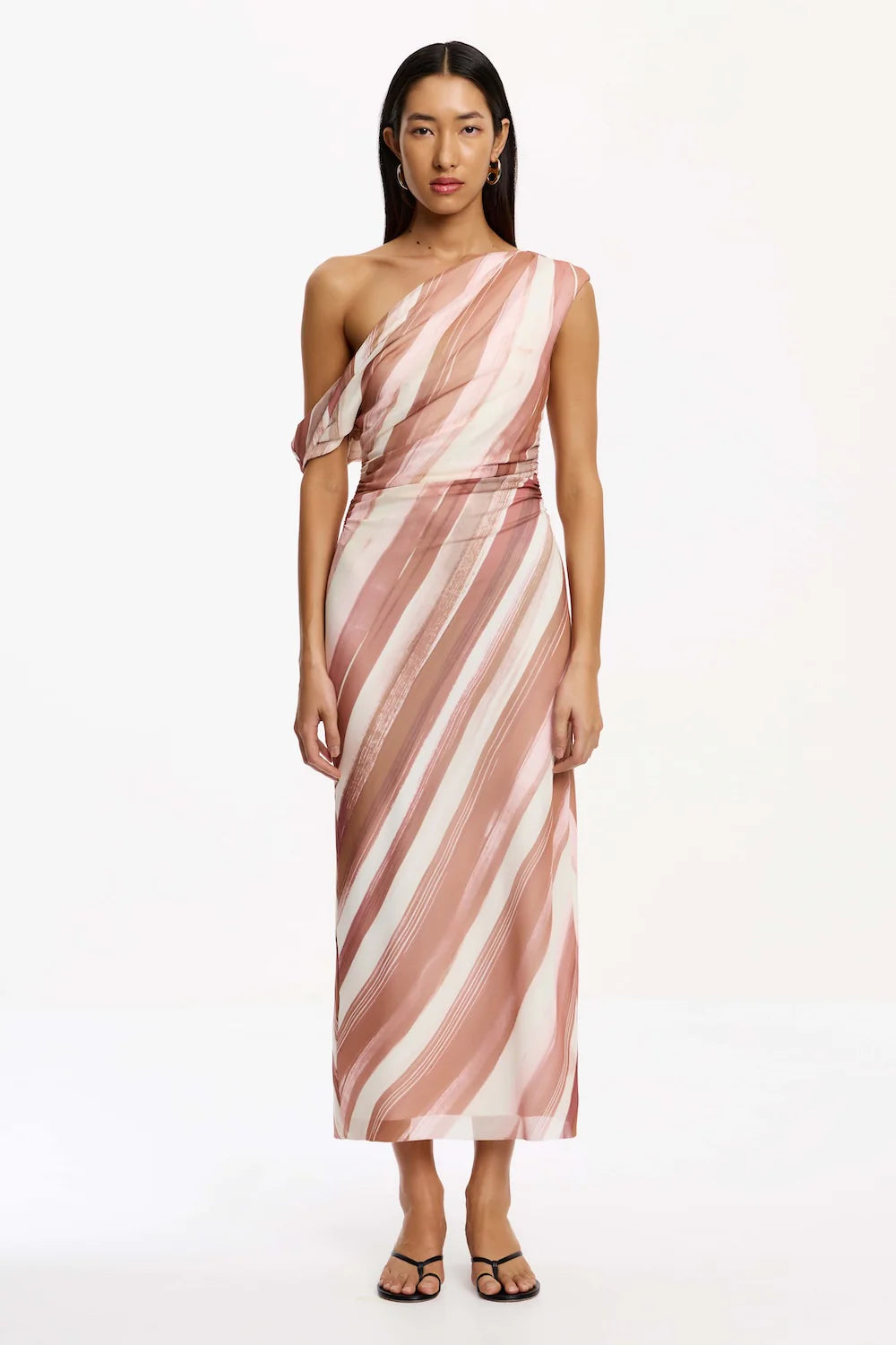 SIGNIFICANT OTHER Drew Midi Dress | Carob Stripe