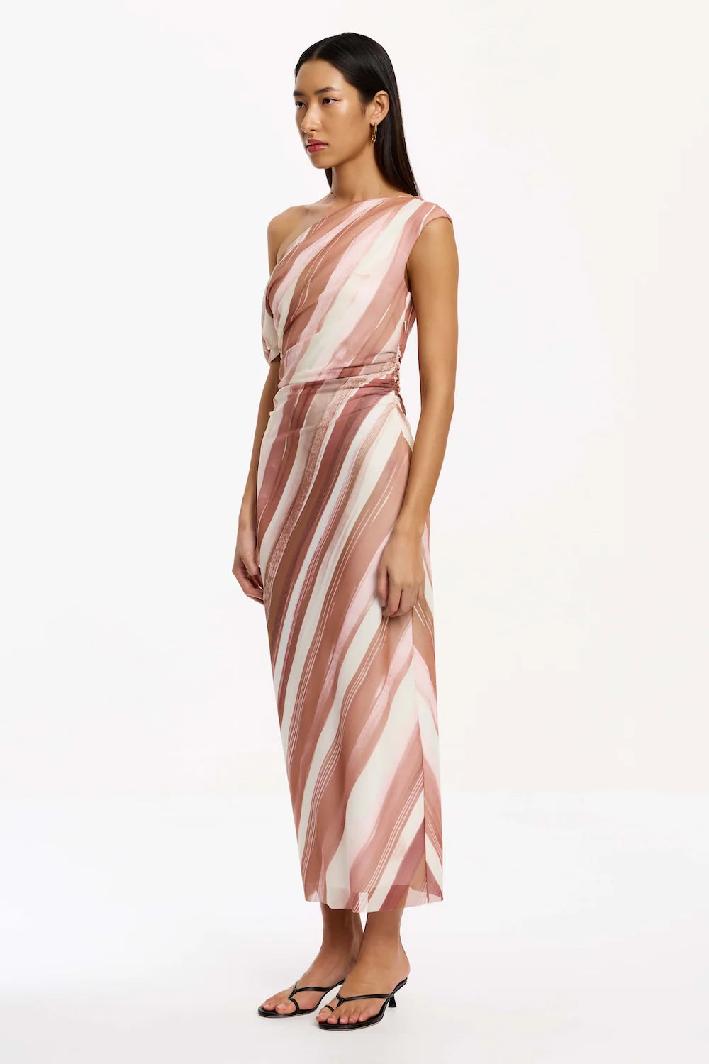 SIGNIFICANT OTHER Drew Midi Dress | Carob Stripe