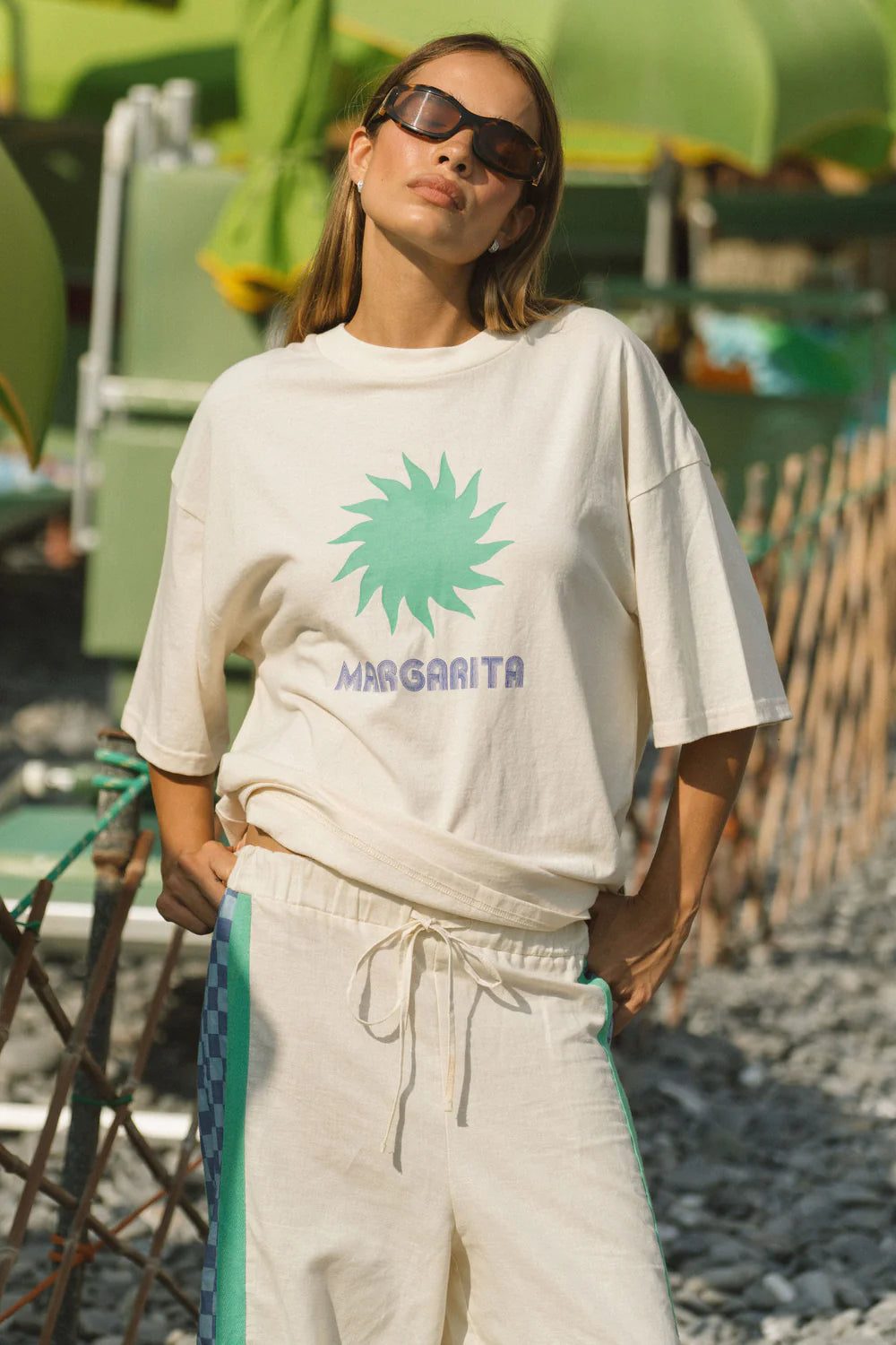 ARAMINTA JAMES Margarita Oversized Tee | Natural