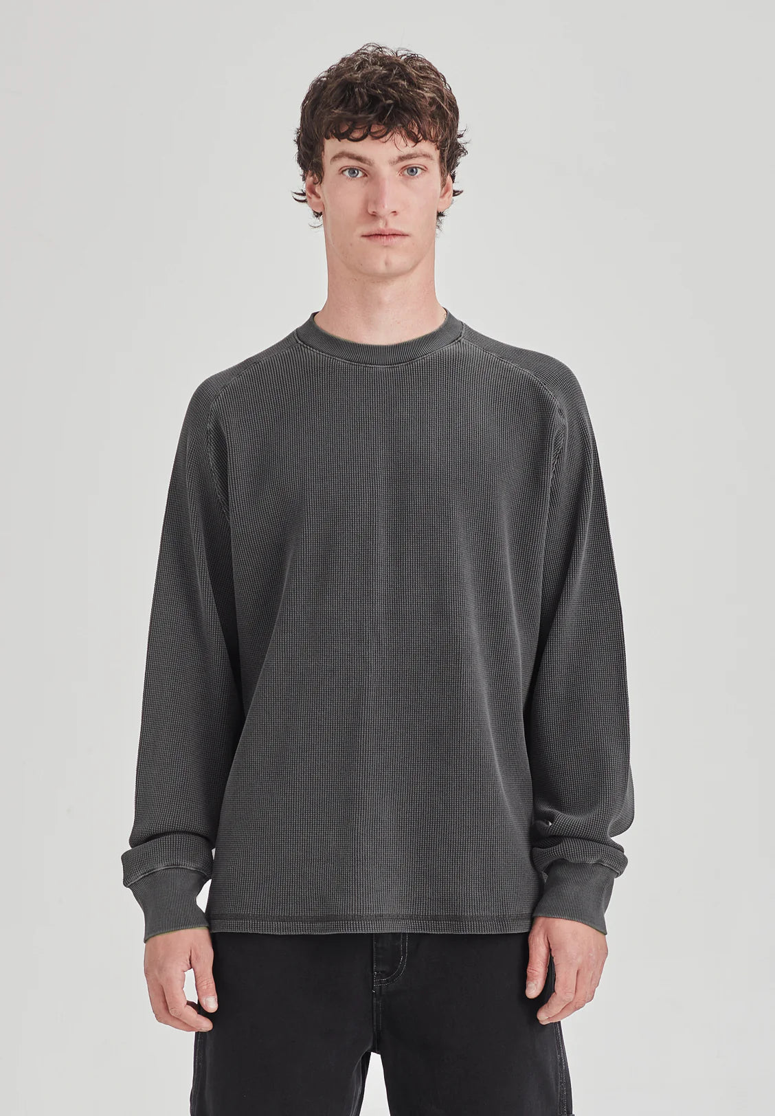 COMMONERS Heavy Waffle Long Sleeve | Vintage Grey