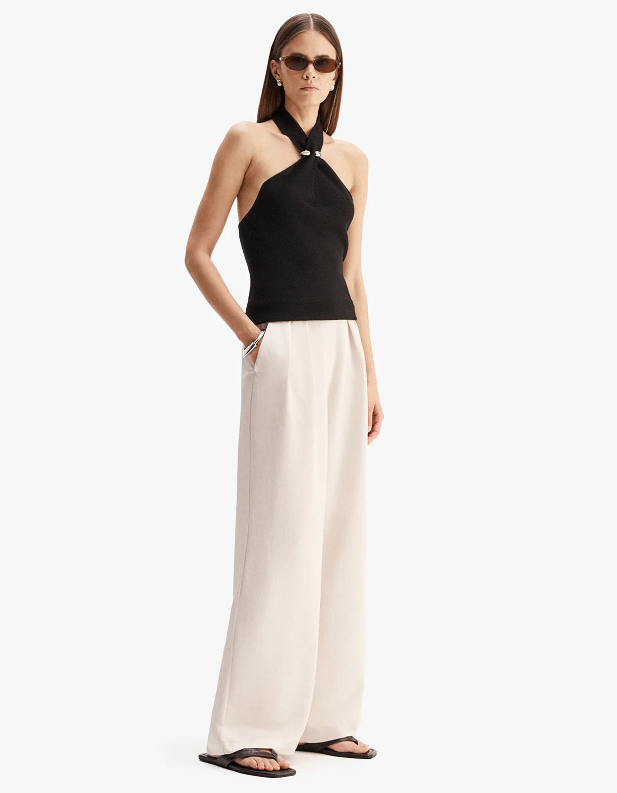 ELKA Zinnia Knit Top | Black