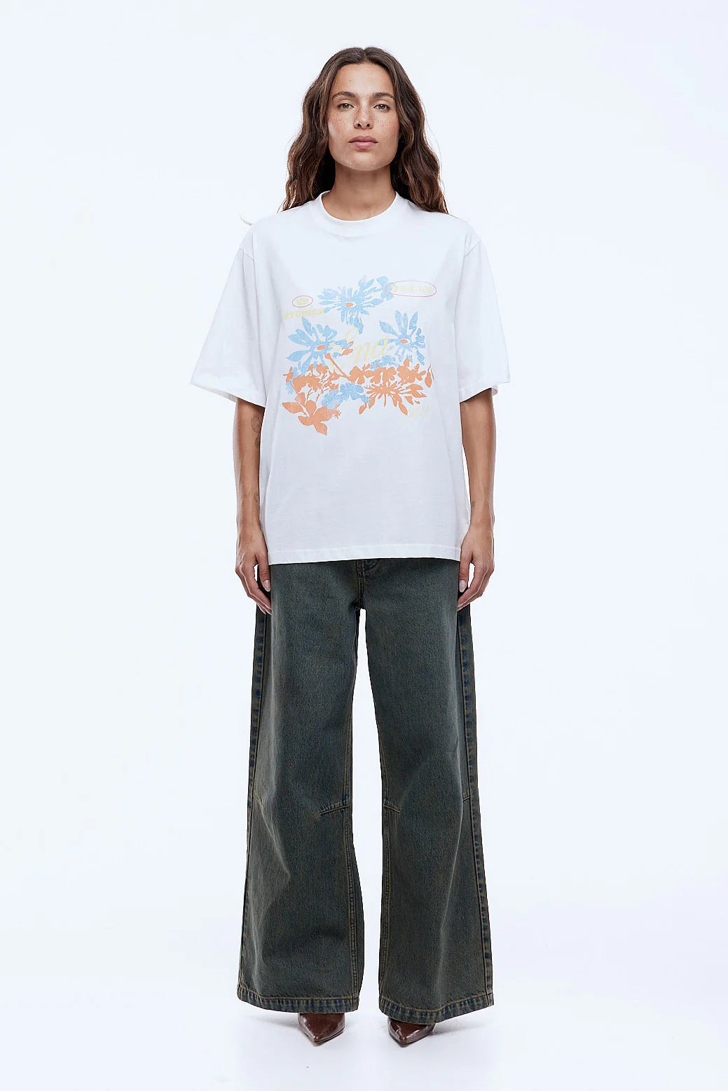 ENA PELLY Vintage Floral Tee | Vintage White
