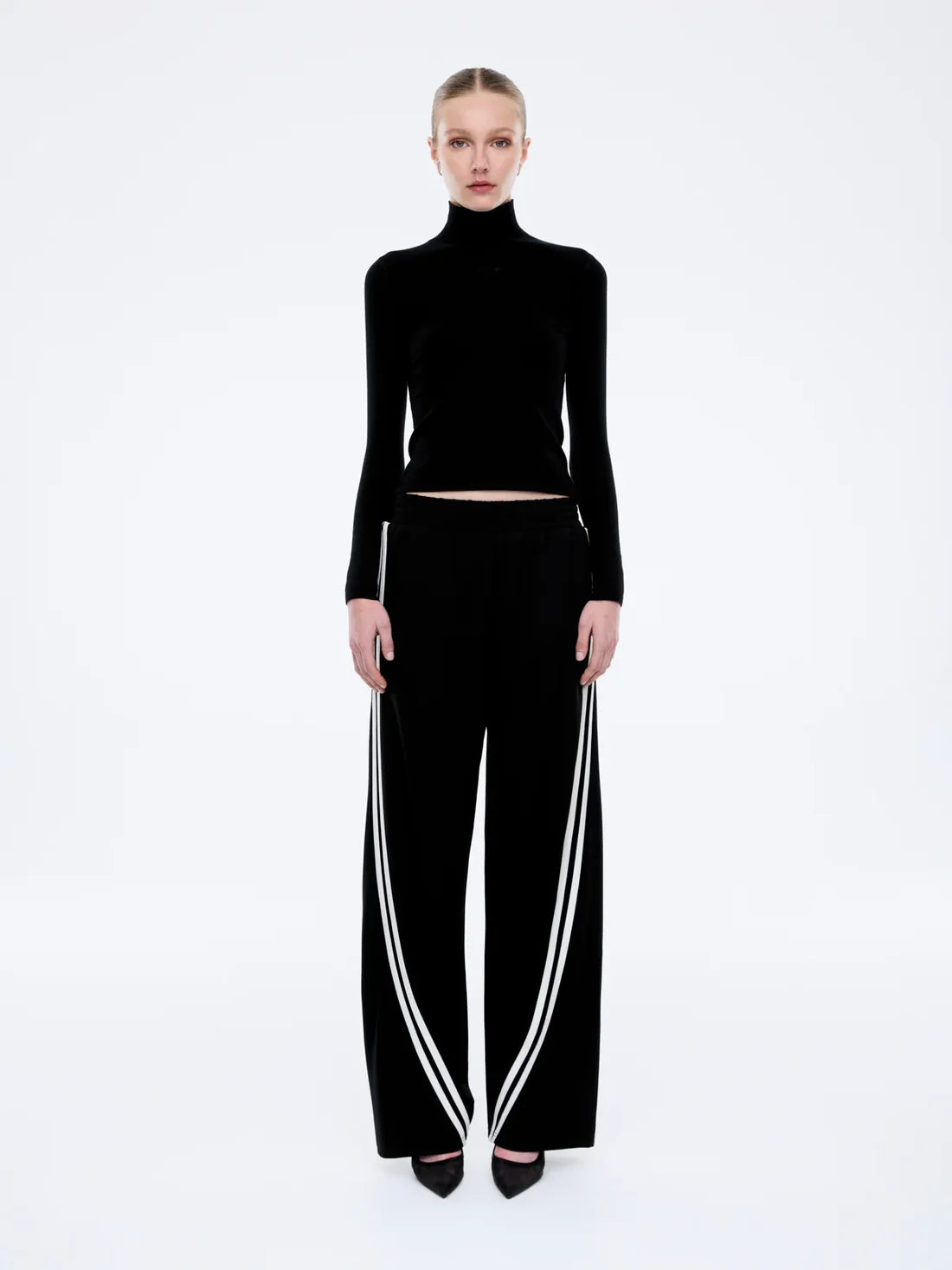 ENA PELLY Valentina Stripe Pant | Black / Off White