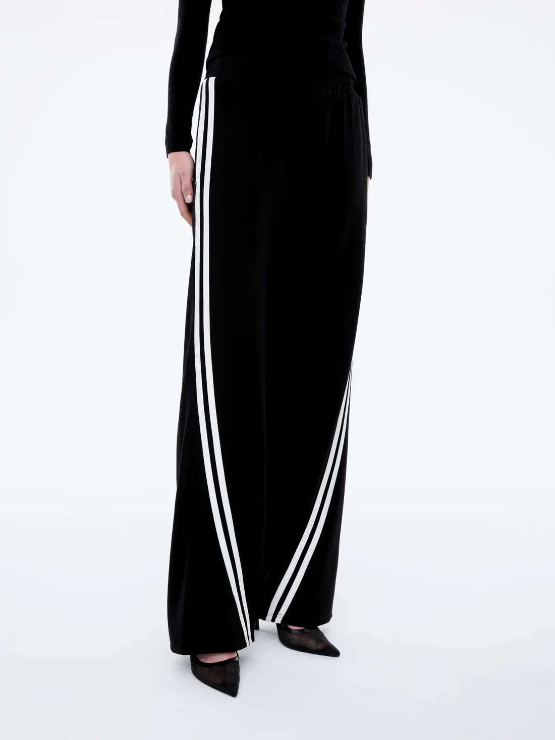 ENA PELLY Valentina Stripe Pant | Black / Off White