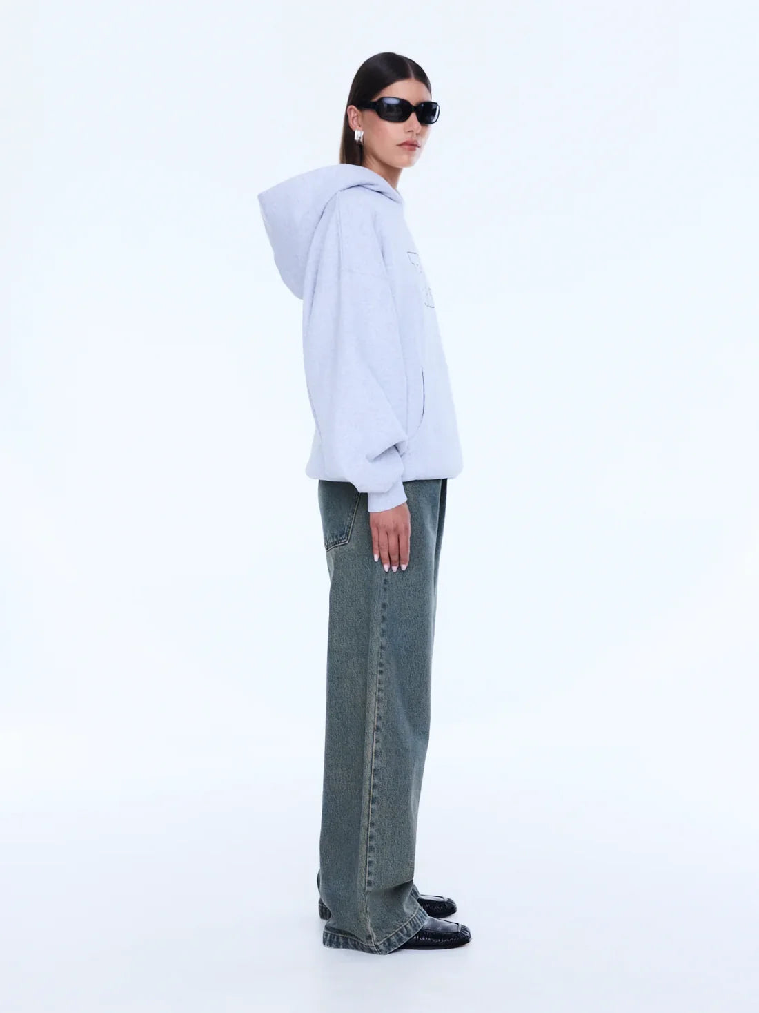 ENA PELLY Cassie Oversized Hoodie | Grey Marle