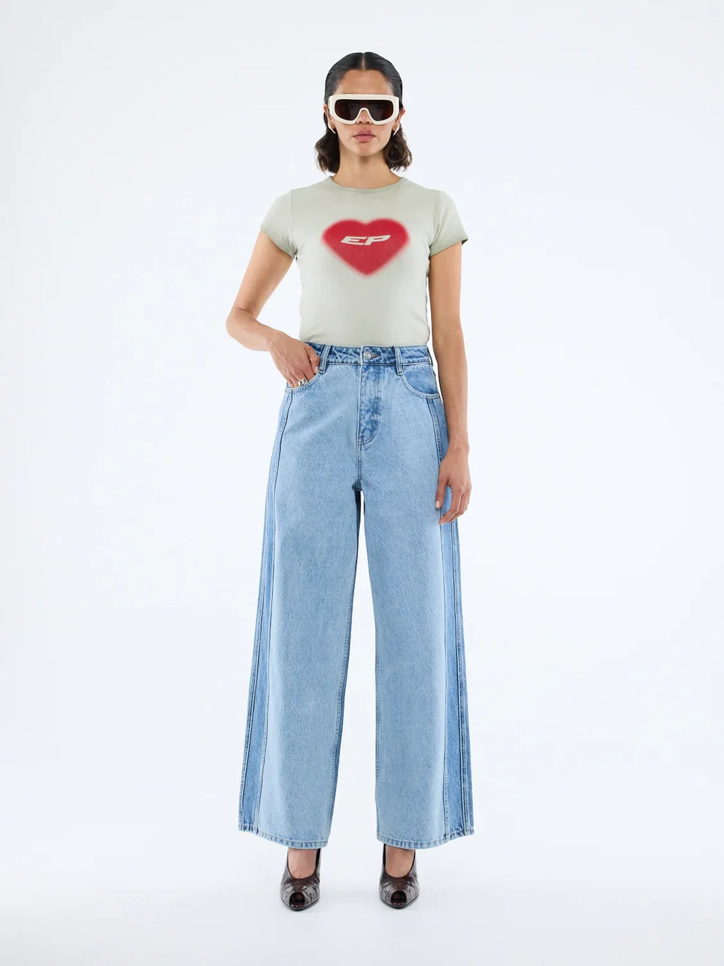 ENA PELLY Lia Spliced Jean | Indigo Splice