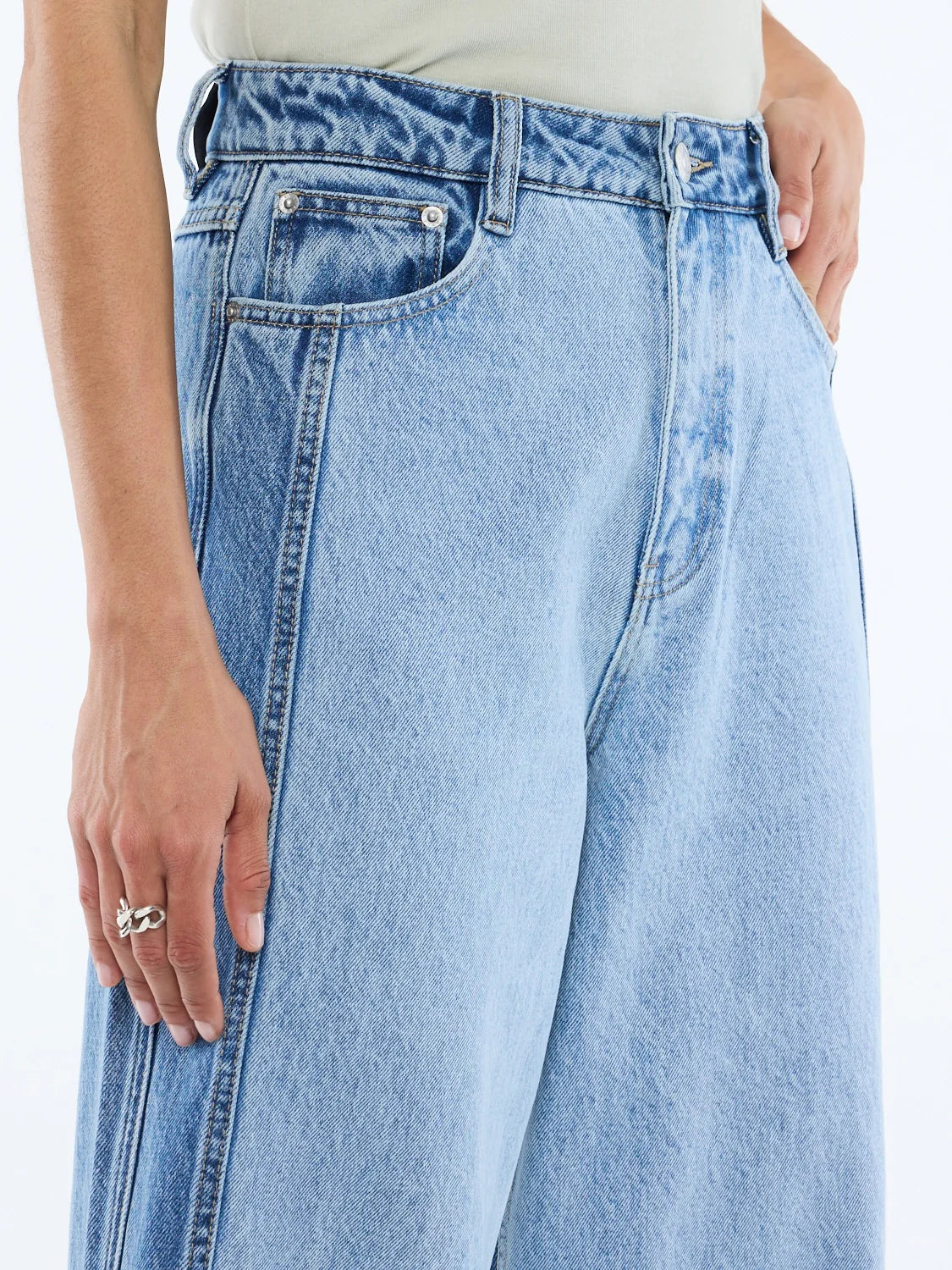 ENA PELLY Lia Spliced Jean | Indigo Splice