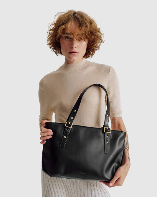 BRIE LEON Everyday East-West Tote | Black