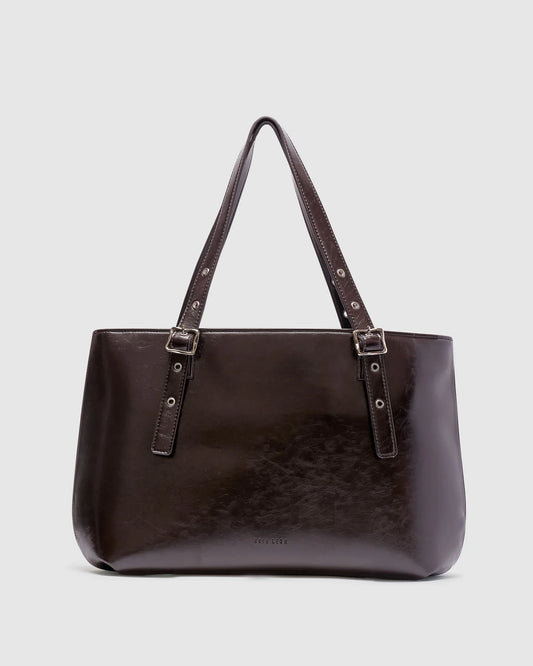 BRIE LEON Everyday East-West Tote | Burnt Coffee