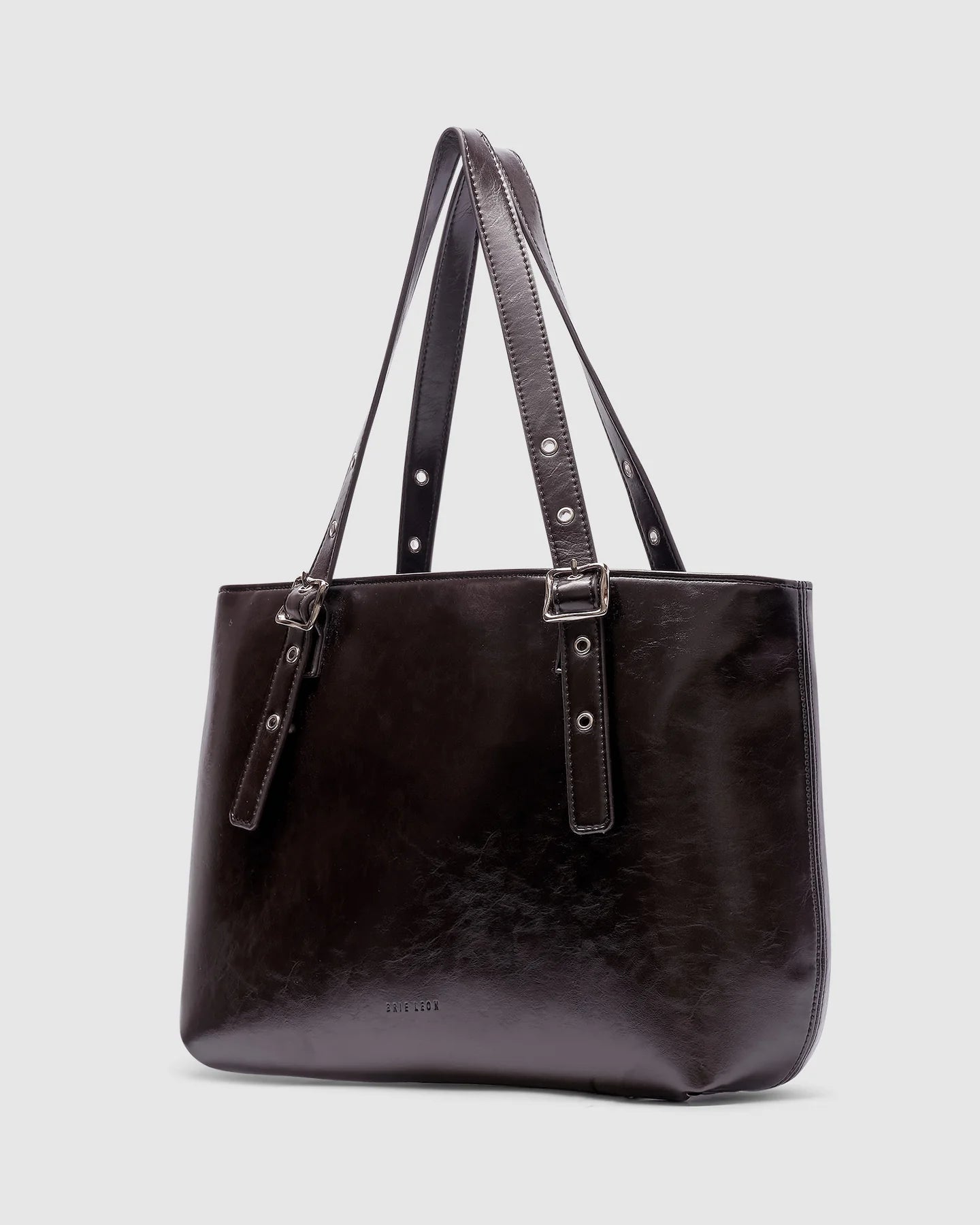BRIE LEON Everyday East-West Tote | Burnt Coffee