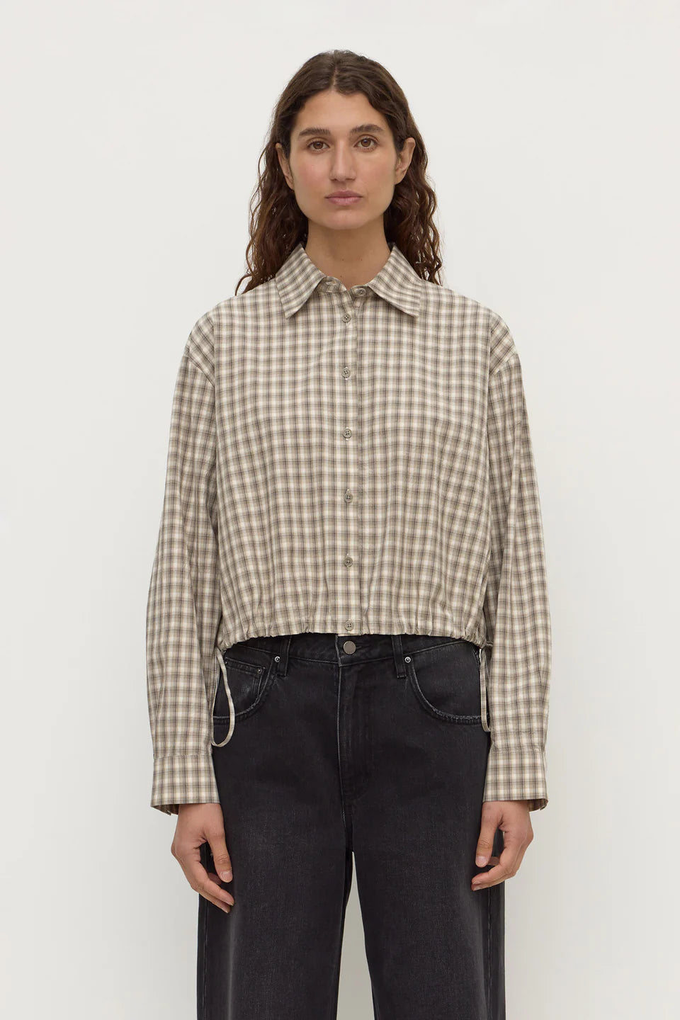 ASSEMBLY LABEL Eddie Check Shirt | White/Grey