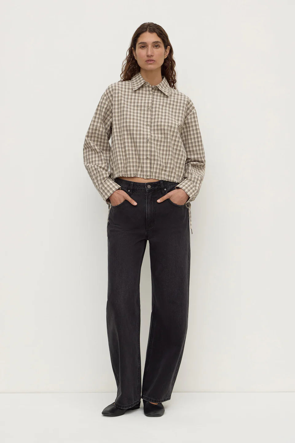 ASSEMBLY LABEL Eddie Check Shirt | White/Grey