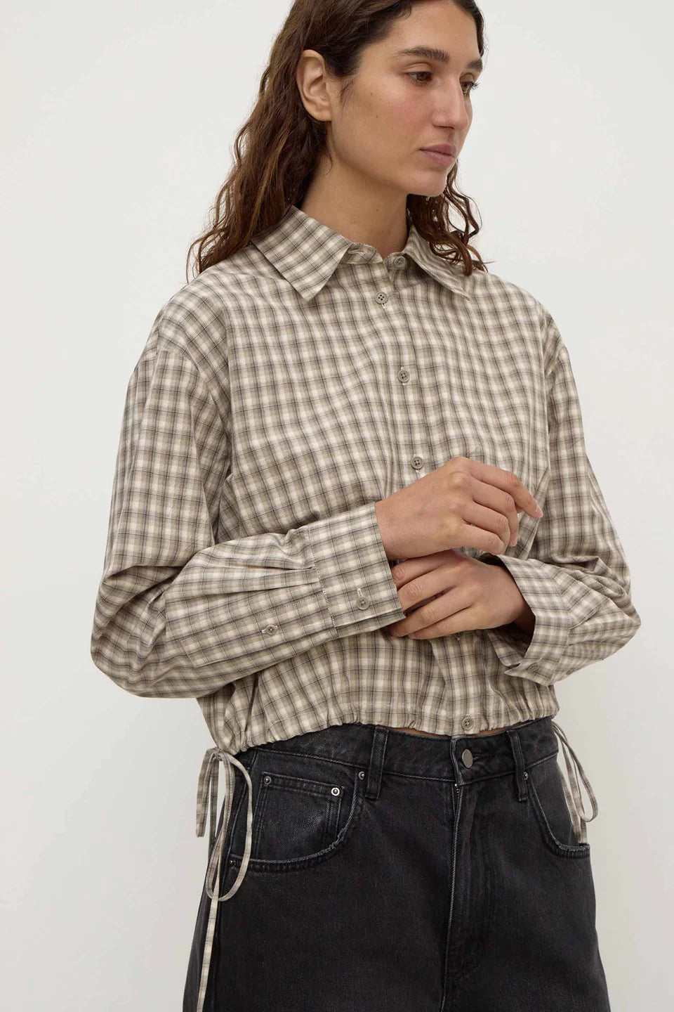 ASSEMBLY LABEL Eddie Check Shirt | White/Grey