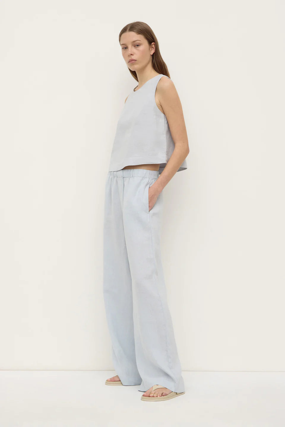 ASSEMBLY LABEL Everyday Linen Pant | Cloud