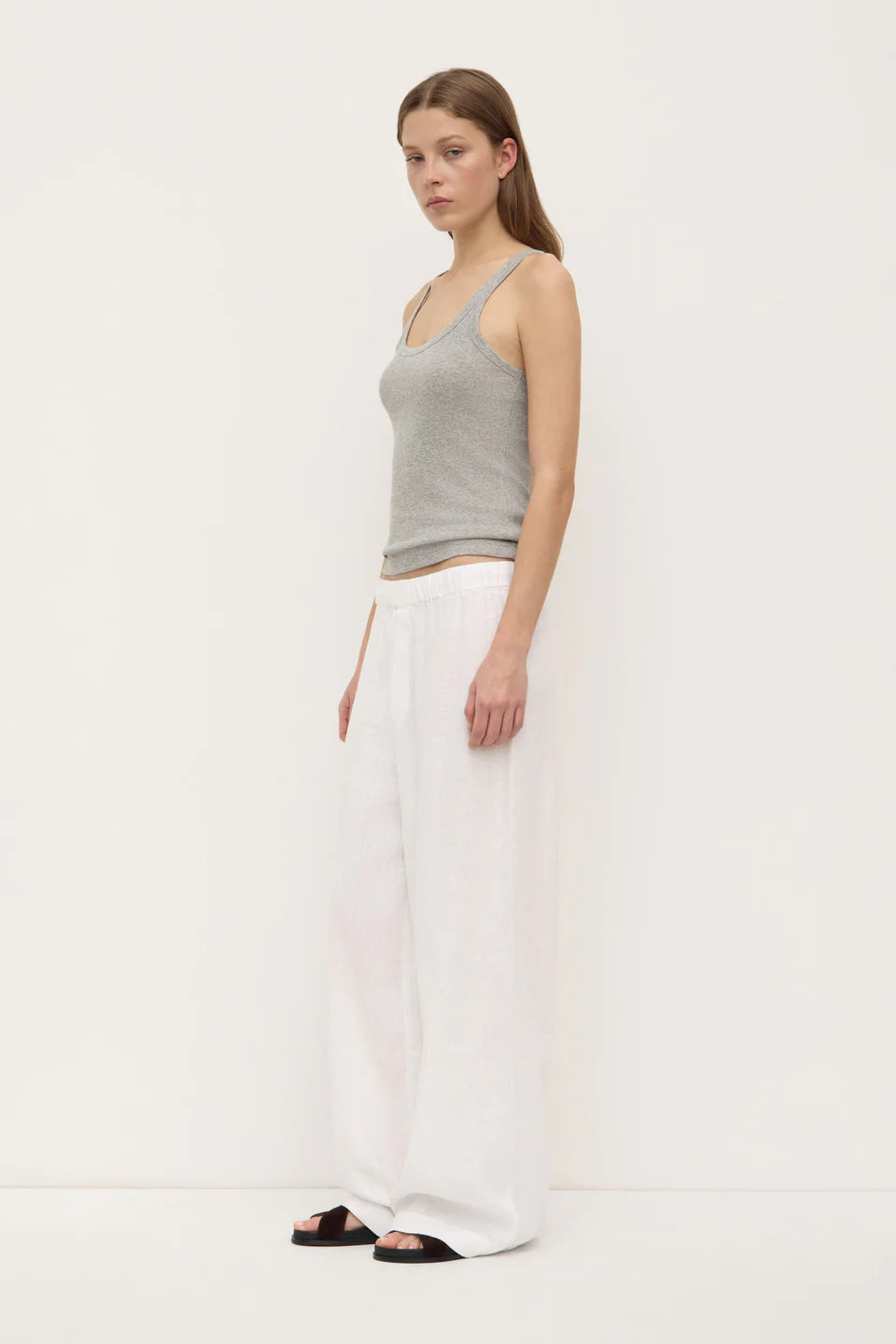 ASSEMBLY LABEL Everyday Linen Pant | White