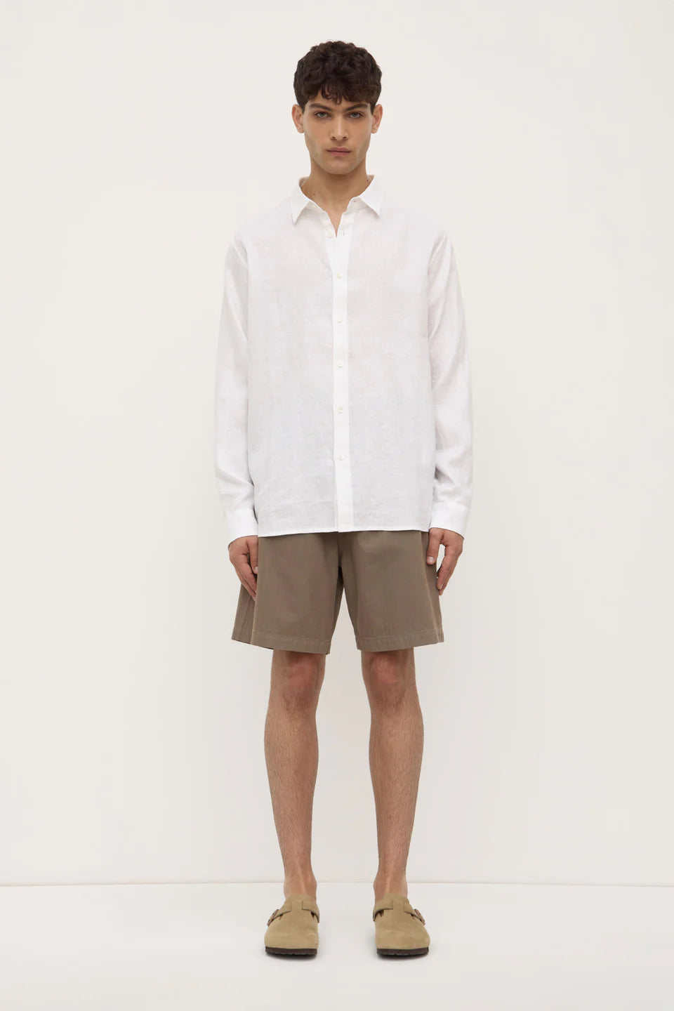 ASSEMBLY LABEL Everyday Linen LS Shirt | White