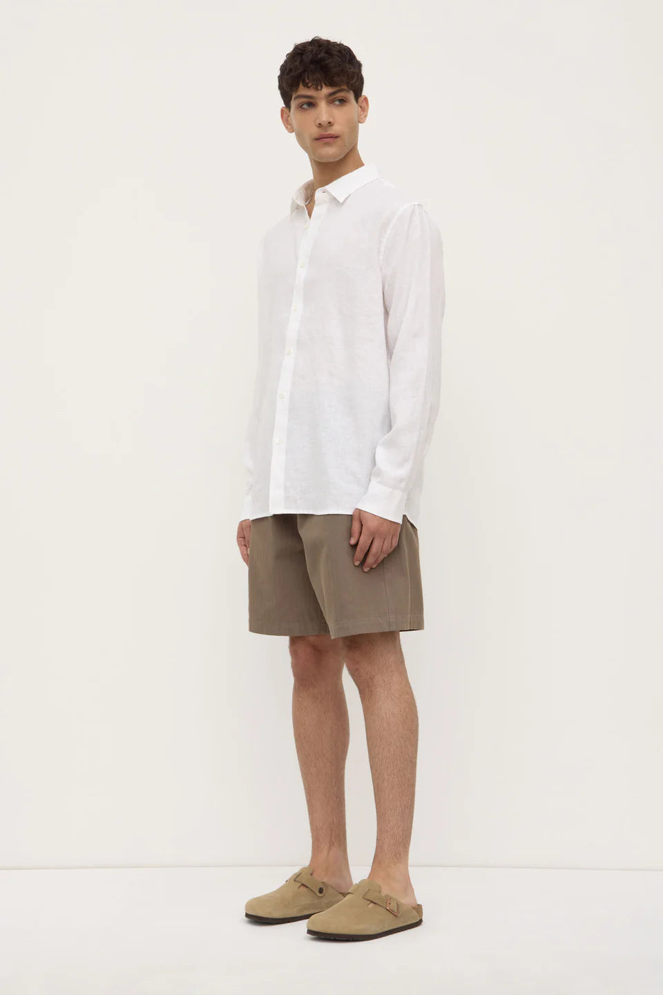 ASSEMBLY LABEL Everyday Linen LS Shirt | White