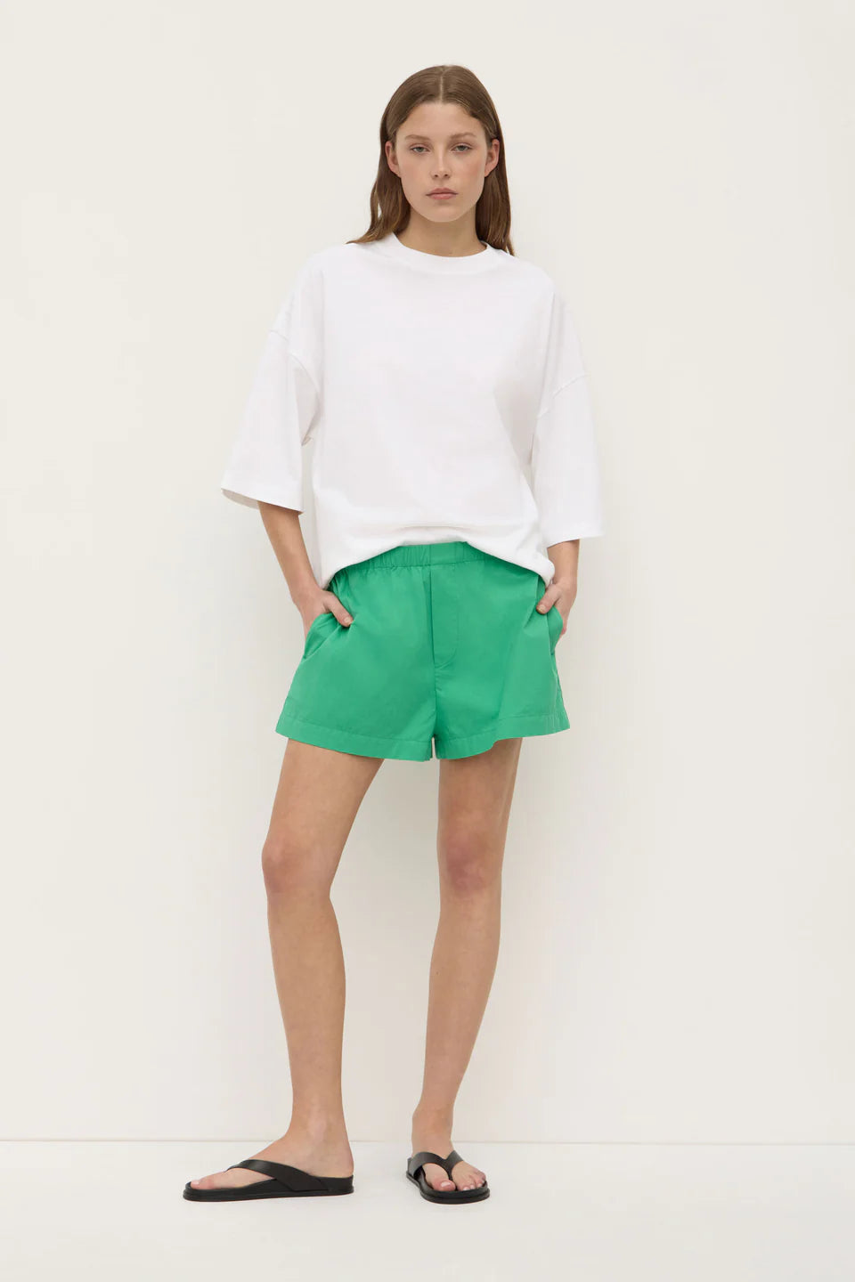 ASSEMBLY LABEL Everyday Poplin Short | Bright Green