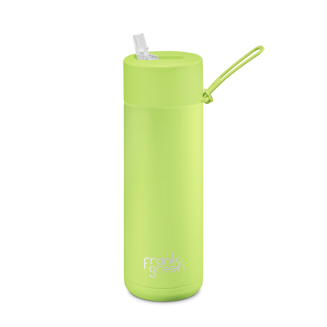 FRANK GREEN Reusable Bottle (straw) 595ml/20oz - Pistachio Green