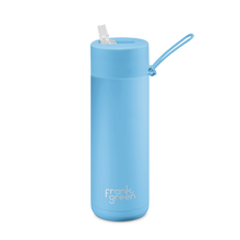 Load image into Gallery viewer, FRANK GREEN Reusable Bottle (straw) 595ml/20oz - Sky Blue
