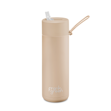Load image into Gallery viewer, FRANK GREEN Reusable Bottle (straw) 595ml/20oz - Soft Stone
