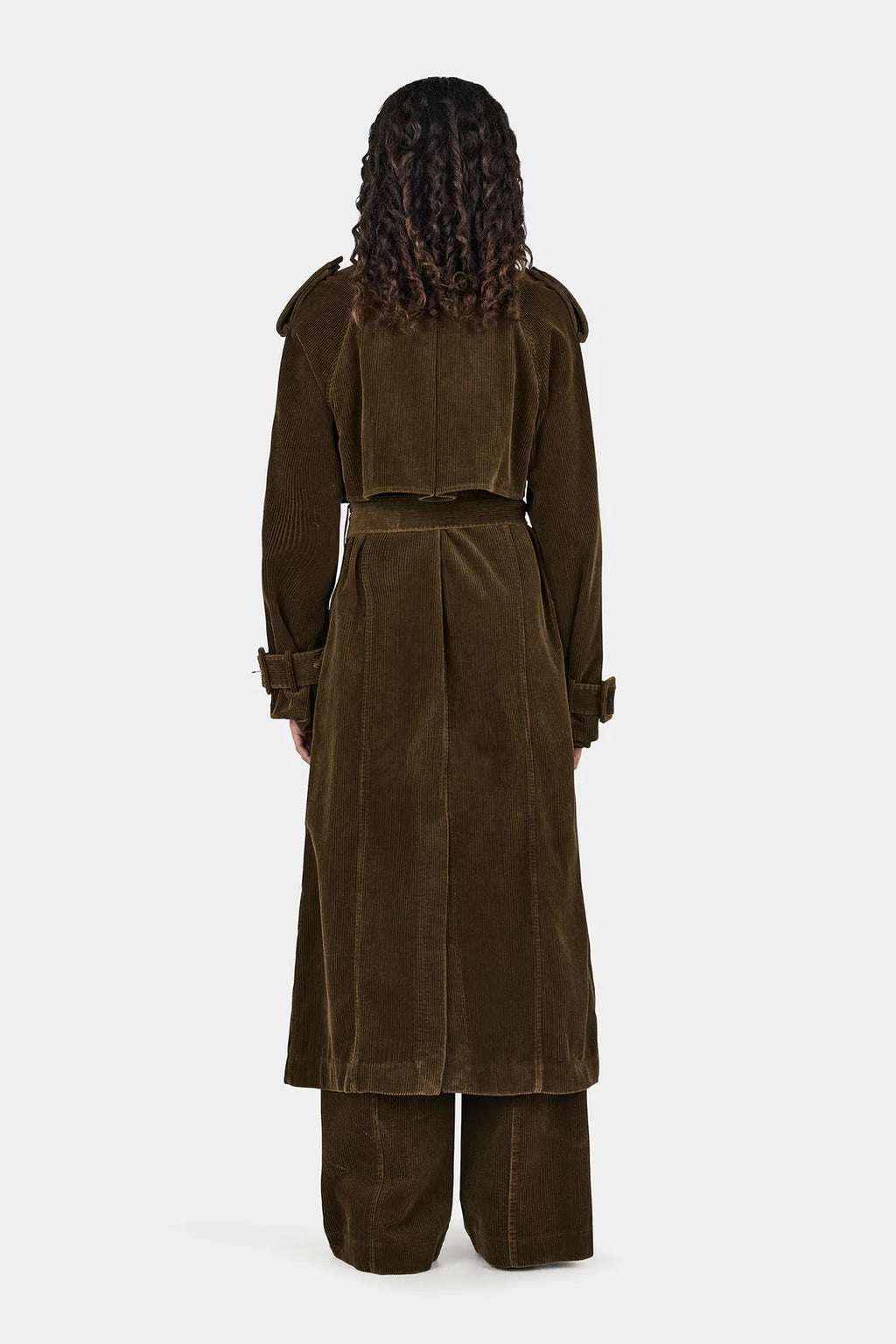 HANSEN Flynn Cord Trench Coat | Khaki