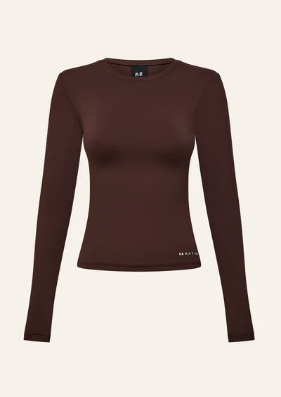 P.E NATION Foundation Long Sleeve Top | Mahogany