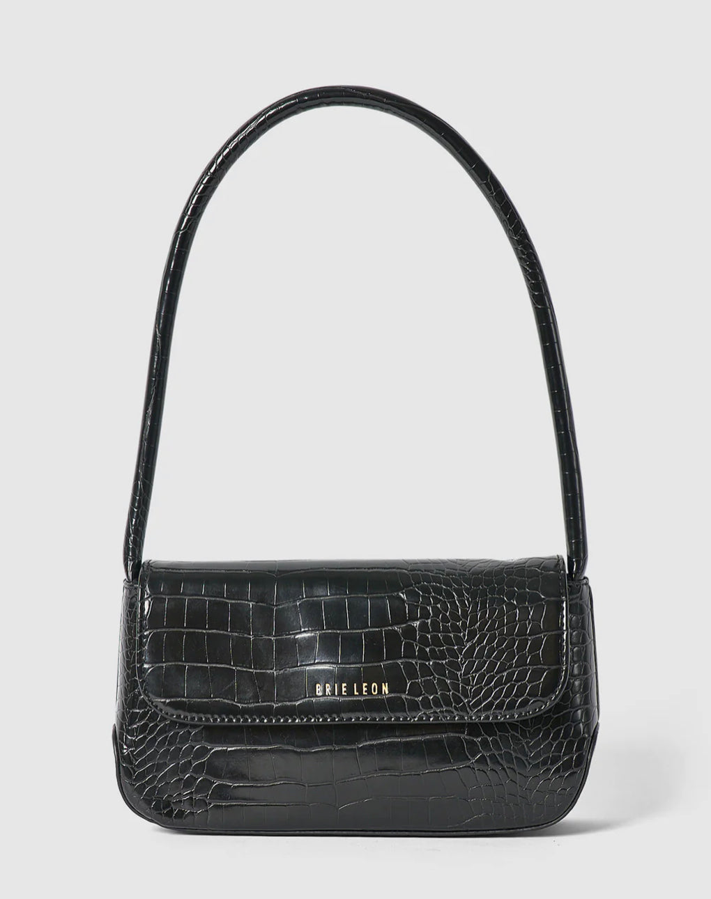 Mini Camille Bag | Black Brushed Croc