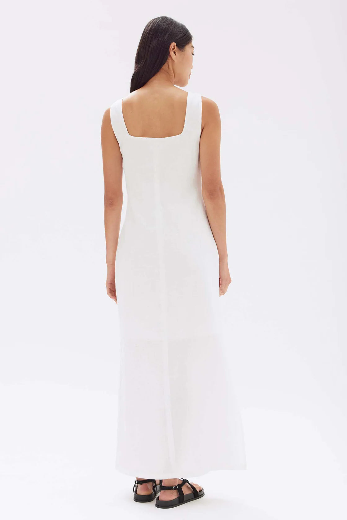ASSEMBLY LABEL Gerogia Linen Maxi Dress | White