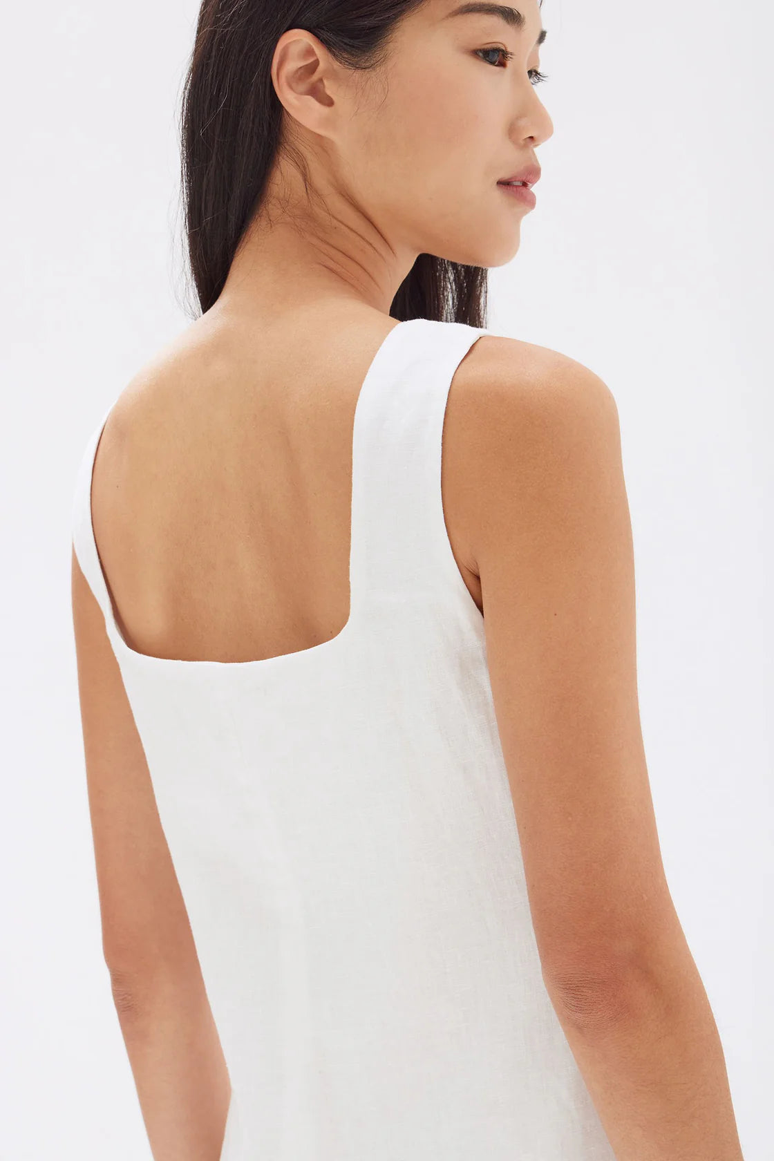ASSEMBLY LABEL Gerogia Linen Maxi Dress | White